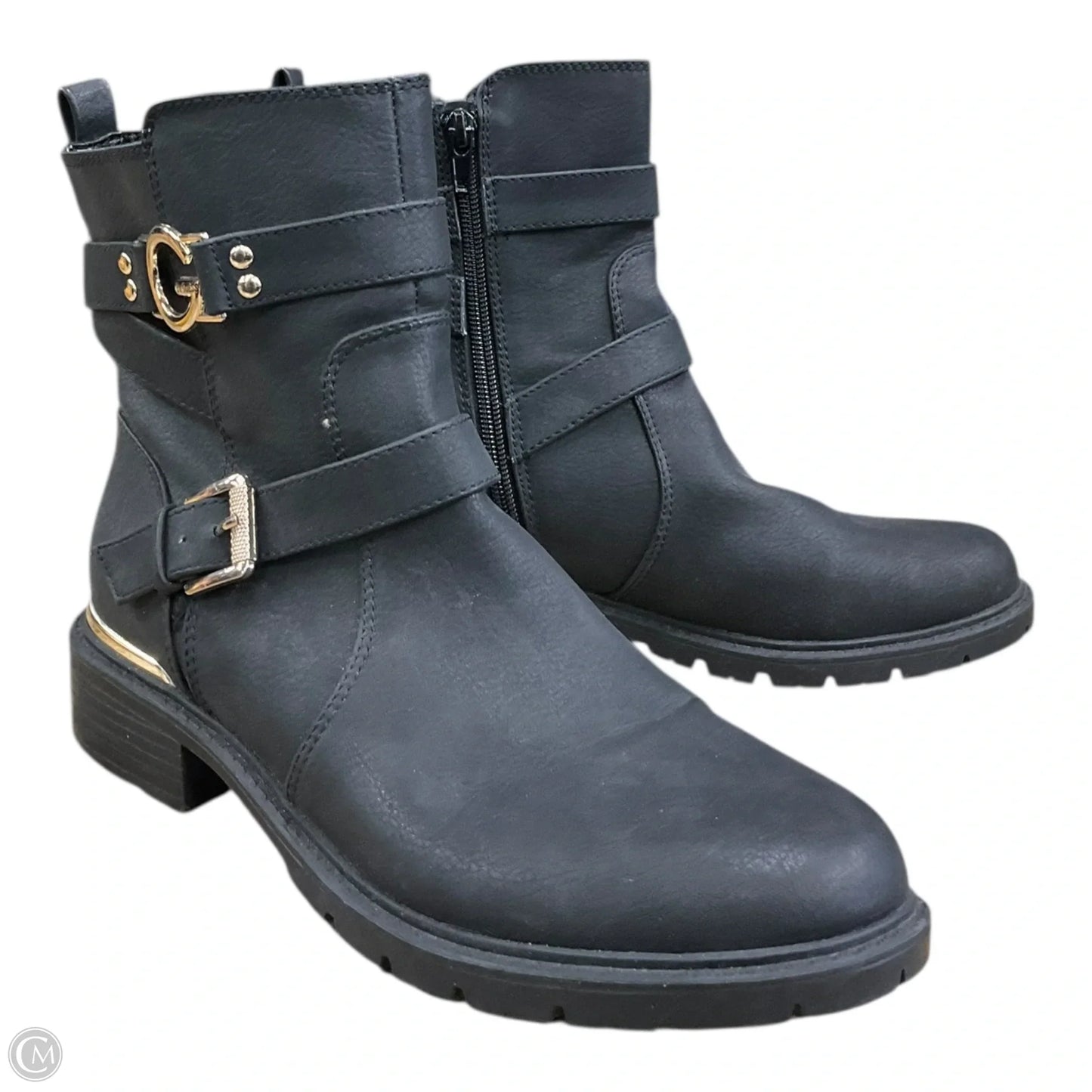 Boots Ankle Heels By Guess In Black, Size: 8.5