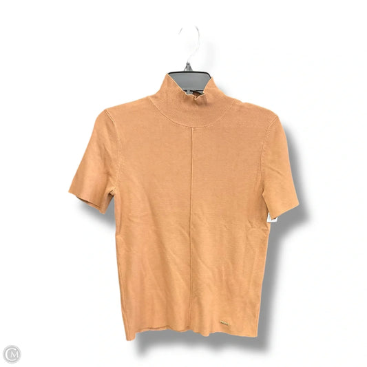 Top Short Sleeve By Tahari In Tan, Size: S