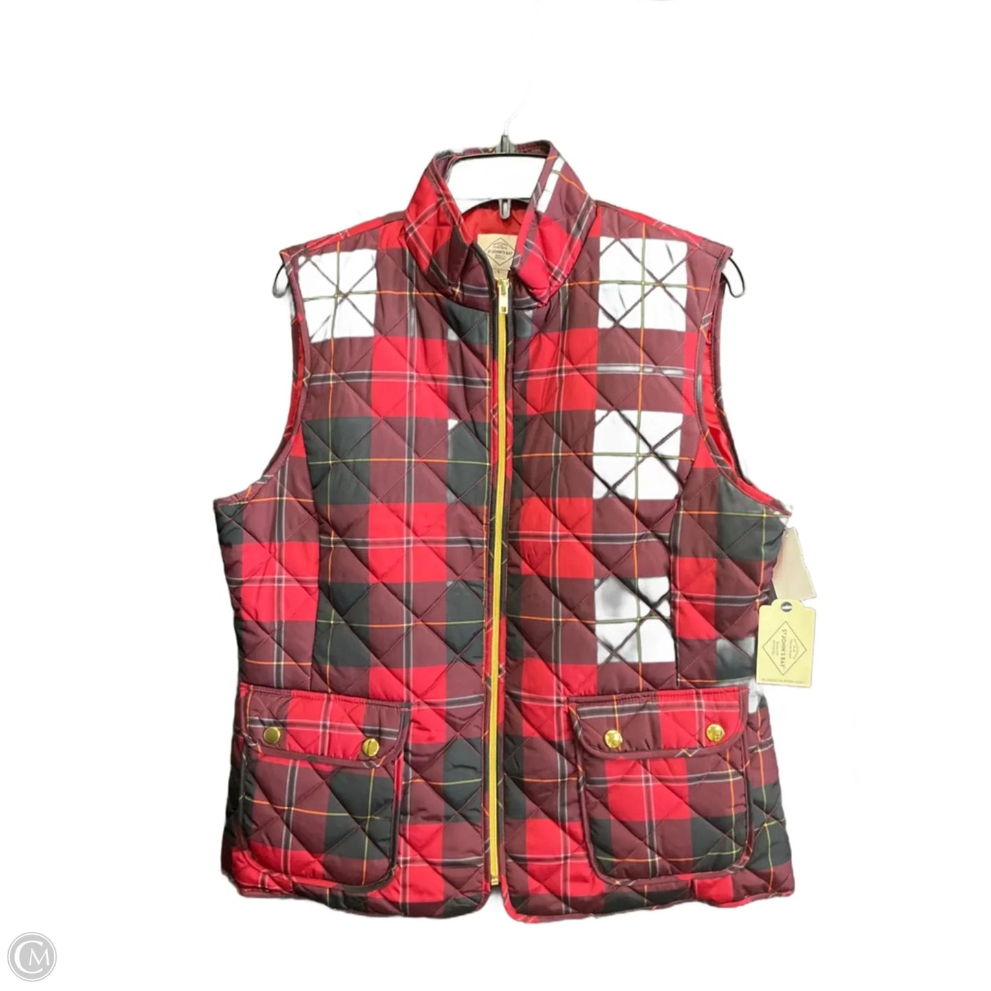 Vest Puffer & Quilted By St Johns Bay In Plaid Pattern, Size: L