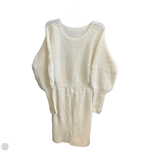 Dress Sweater By Cupshe In Cream, Size: M
