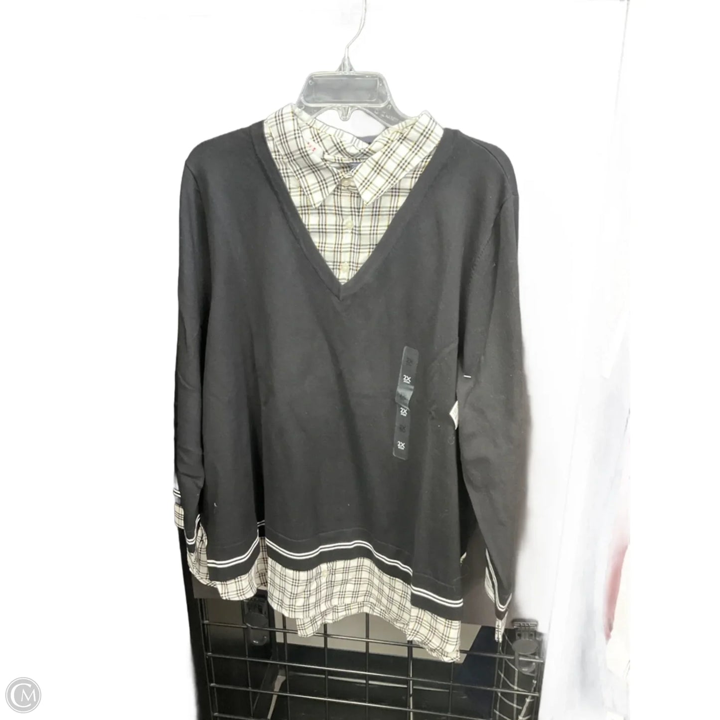 Sweatshirt Collar By Tommy Hilfiger In Black, Size: 2x