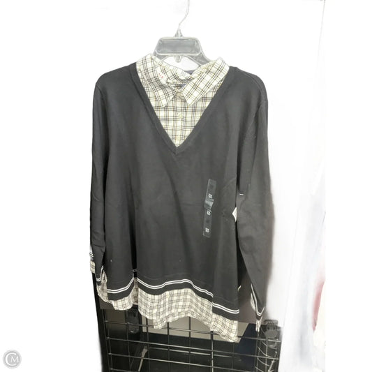 Sweatshirt Collar By Tommy Hilfiger In Black, Size: 2x