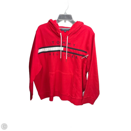 Athletic Sweatshirt Hoodie By Tommy Hilfiger In Red, Size: 2x