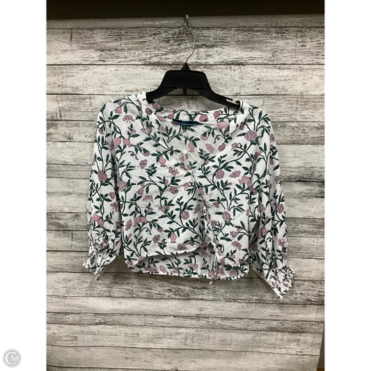 Top 3/4 Sleeve By Shore In Floral Print, Size: Xs