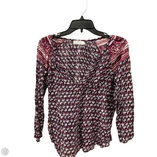 Top Long Sleeve By Velvet By Graham & Spencer In Multi-colored, Size: S