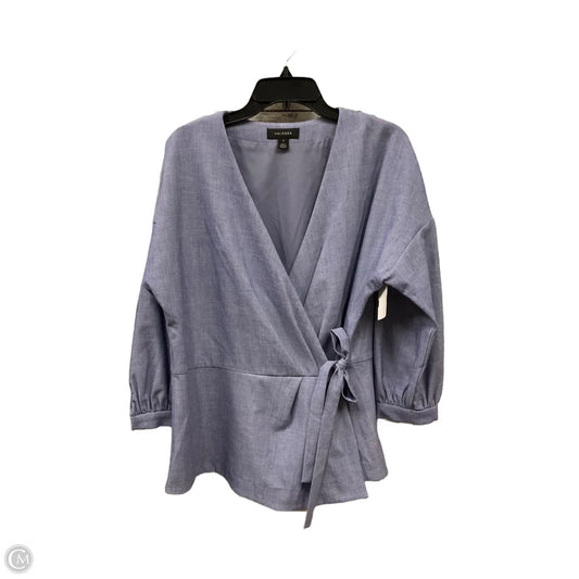 Top Long Sleeve By Halogen In Blue, Size: Xl