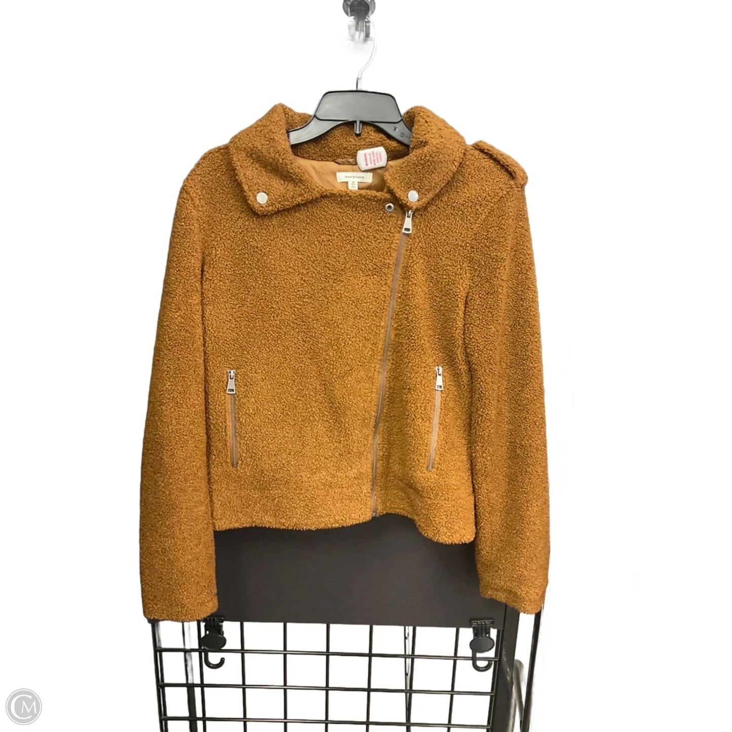 Jacket Fleece By Max Studio In Brown, Size: M