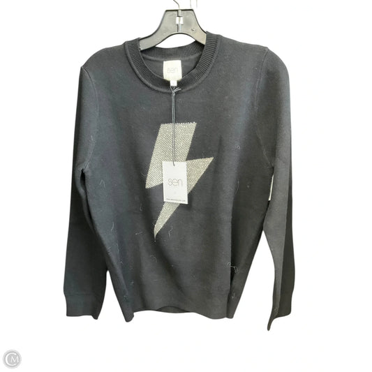 Sweater By Clothes Mentor In Black, Size: L