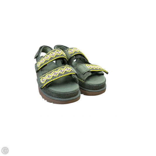 Sandals Designer By Ugg In Green, Size: 8