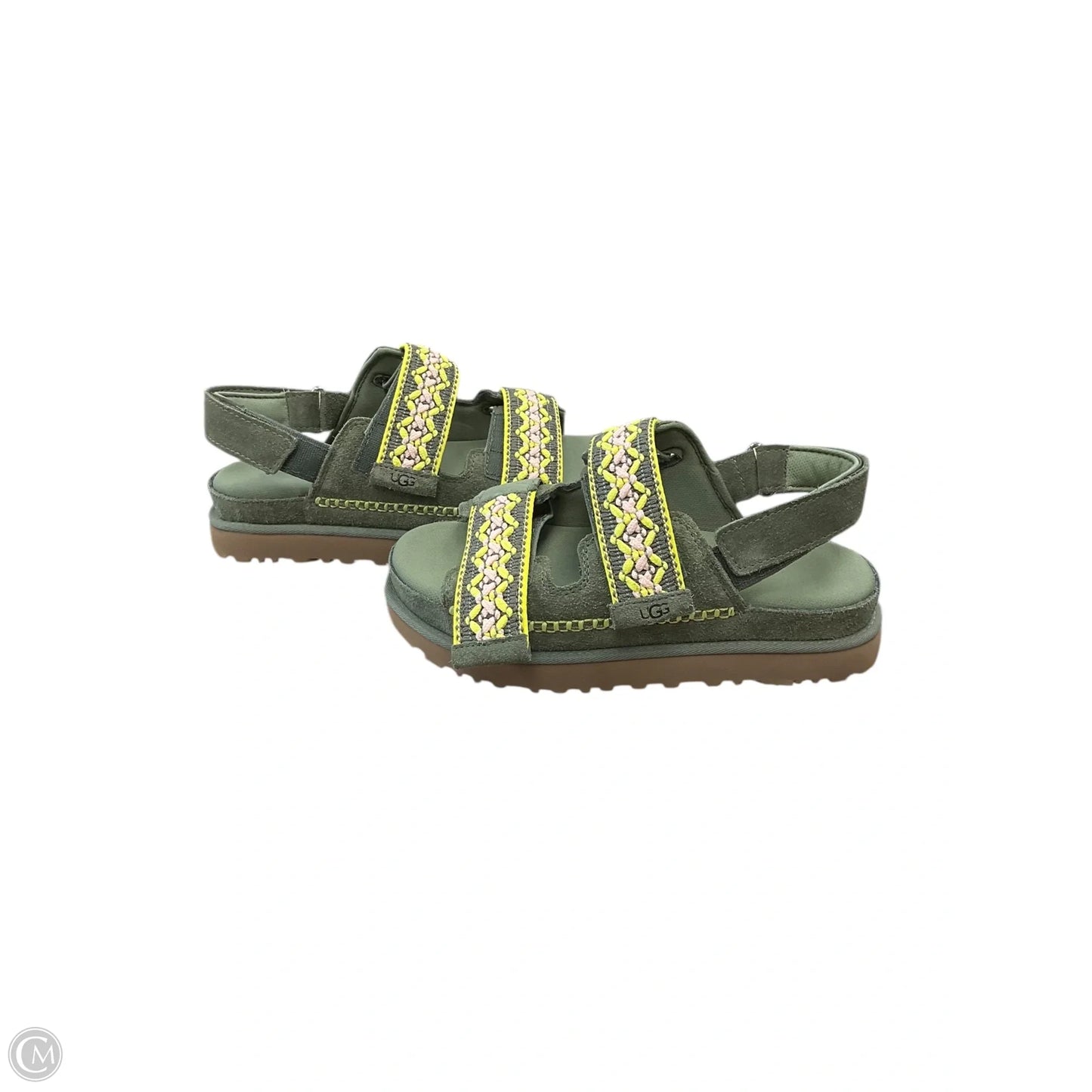 Sandals Designer By Ugg In Green, Size: 8
