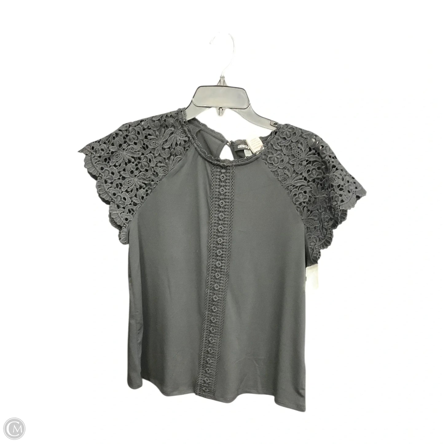 Top Short Sleeve By Cable And Gauge In Black, Size: S