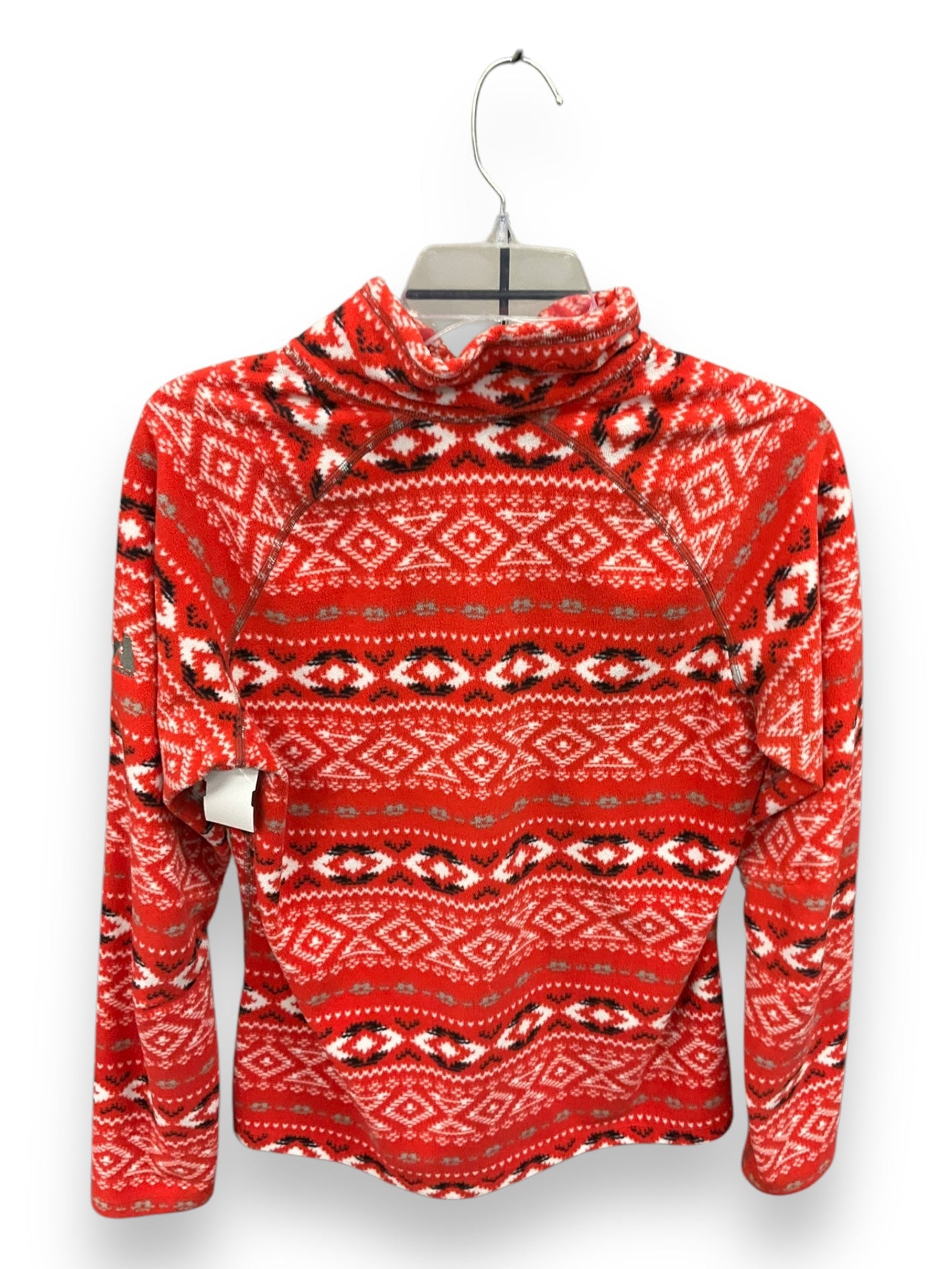 Top Long Sleeve By Eddie Bauer In Red & White, Size: M