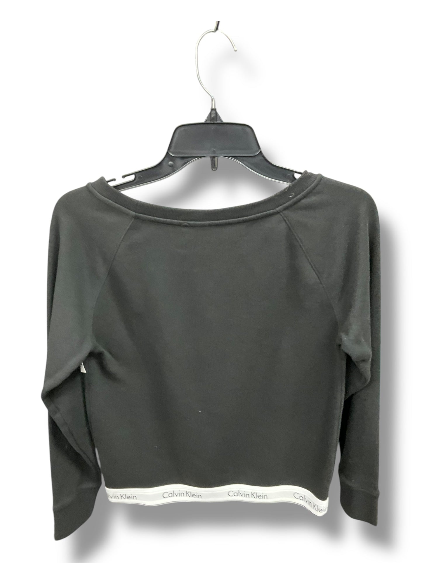 Top Long Sleeve By Calvin Klein In Black, Size: S