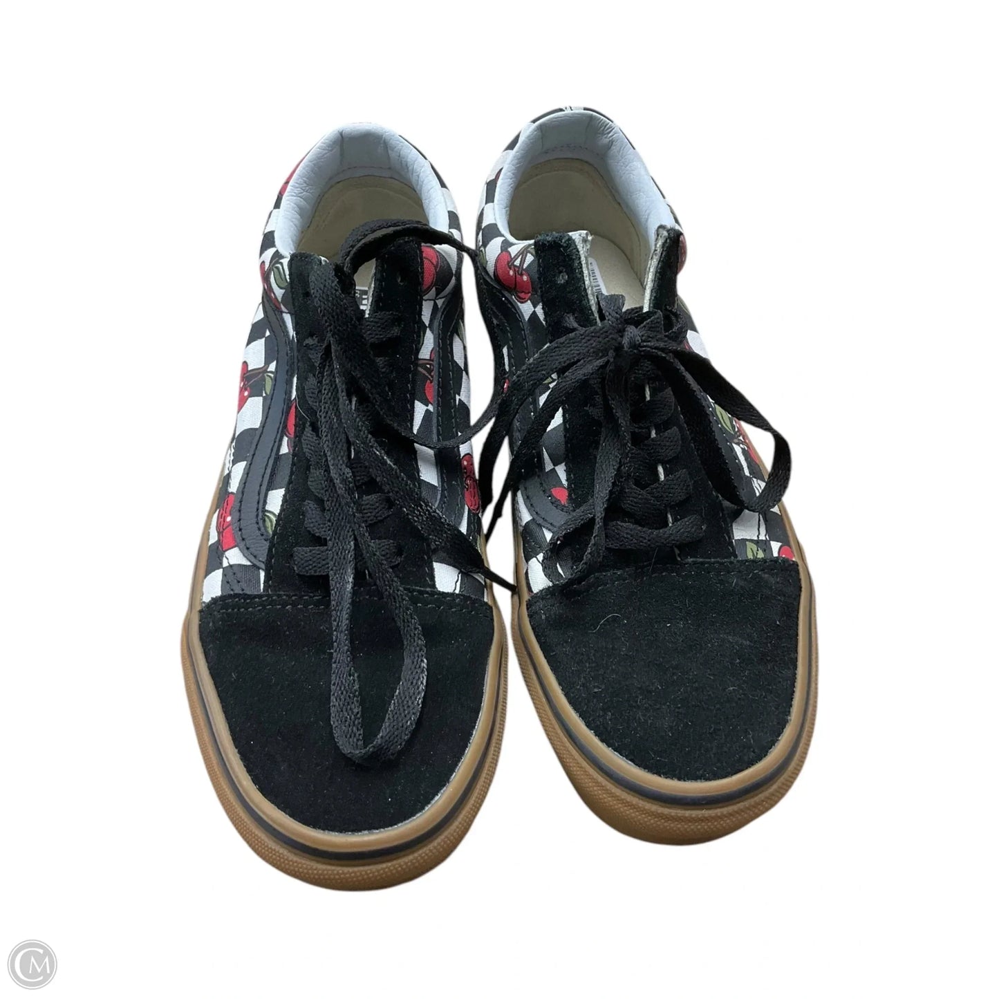Shoes Sneakers By Vans In Black & Red, Size: 5.5