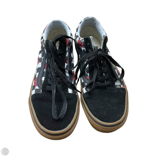 Shoes Sneakers By Vans In Black & Red, Size: 5.5