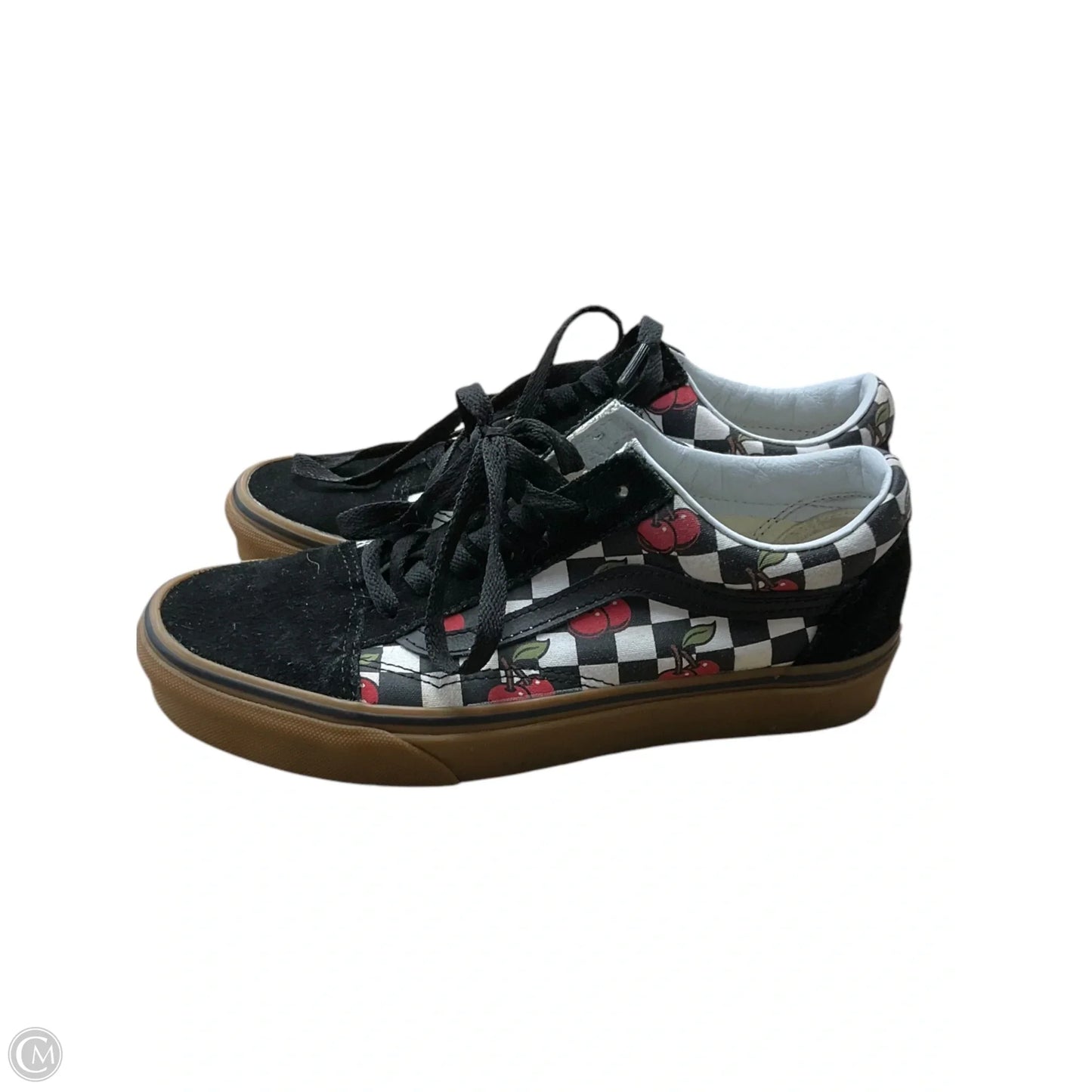 Shoes Sneakers By Vans In Black & Red, Size: 5.5