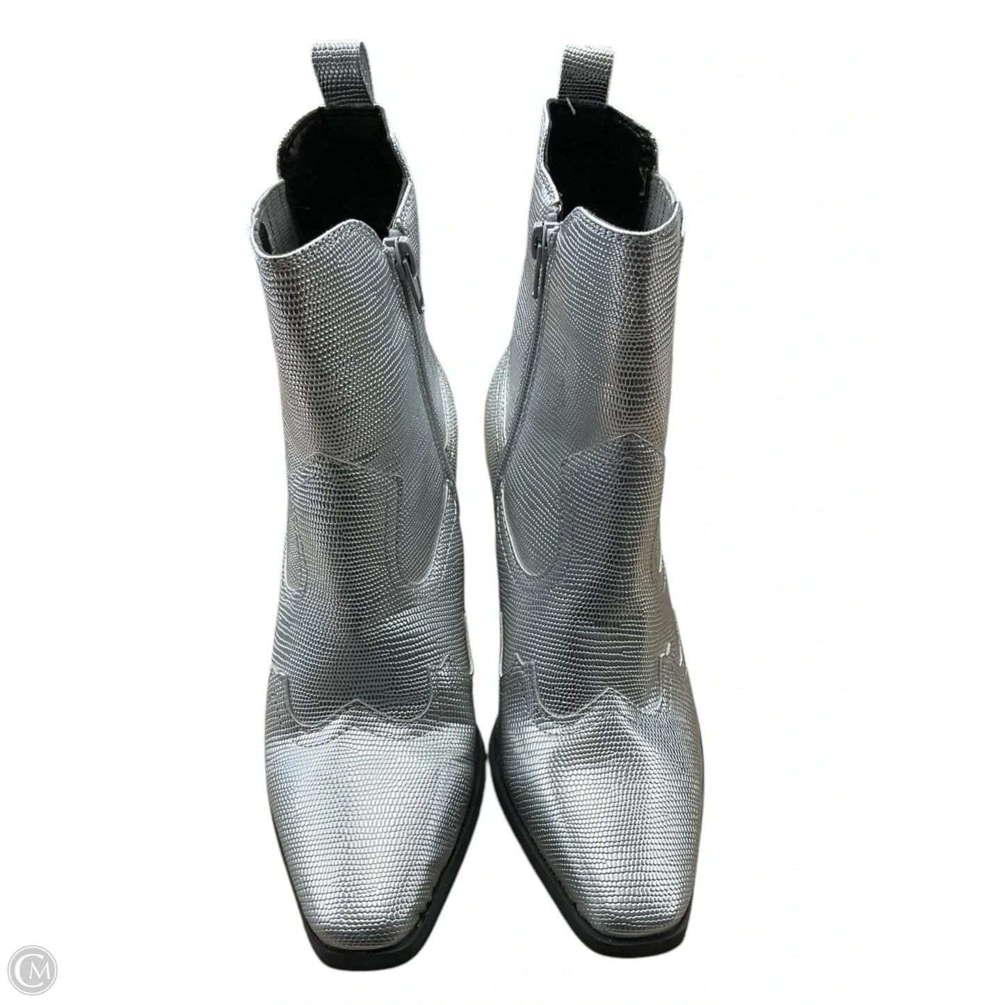 Boots Ankle Heels By Dolce Vita In Silver, Size: 6.5