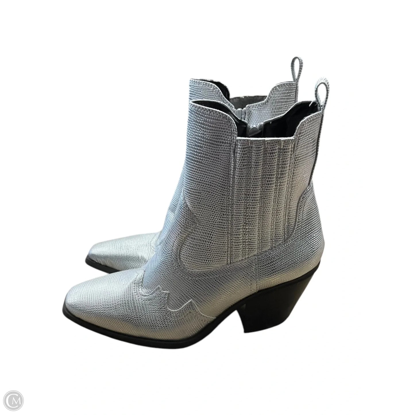 Boots Ankle Heels By Dolce Vita In Silver, Size: 6.5