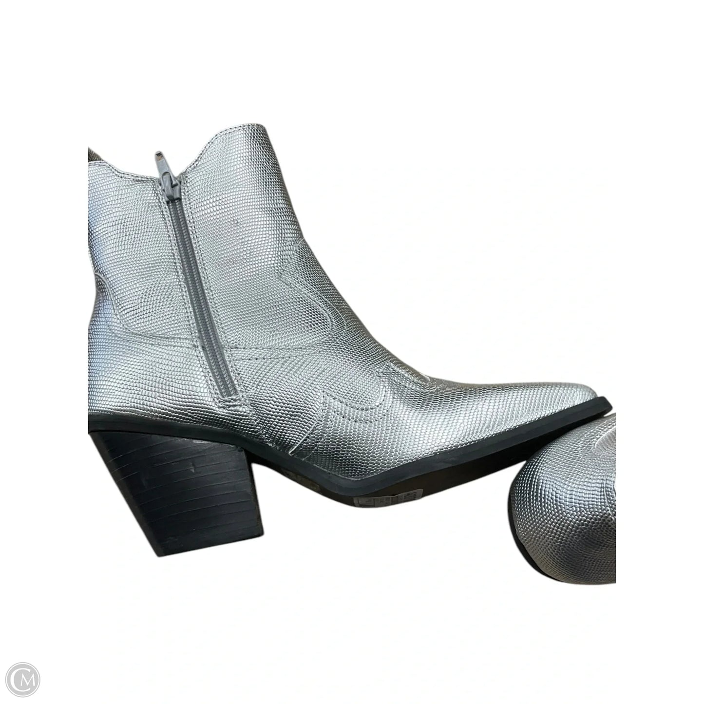 Boots Ankle Heels By Dolce Vita In Silver, Size: 6.5