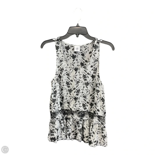 Top Sleeveless By Cabi In Black & White, Size: Xs