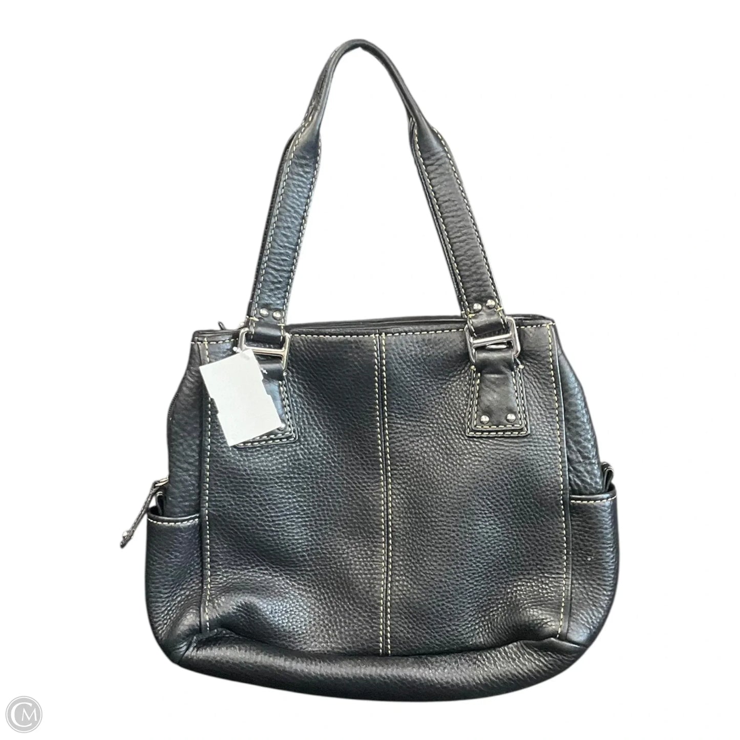 Handbag Leather By Fossil, Size: Medium