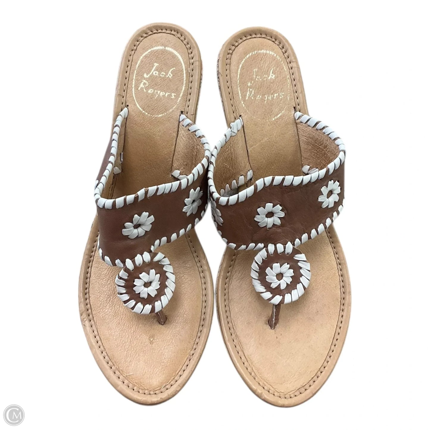 Sandals Heels Wedge By Jack Rogers In Brown, Size: 8