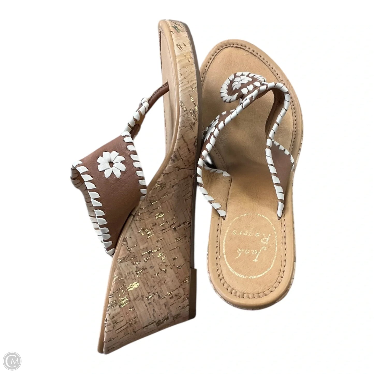 Sandals Heels Wedge By Jack Rogers In Brown, Size: 8