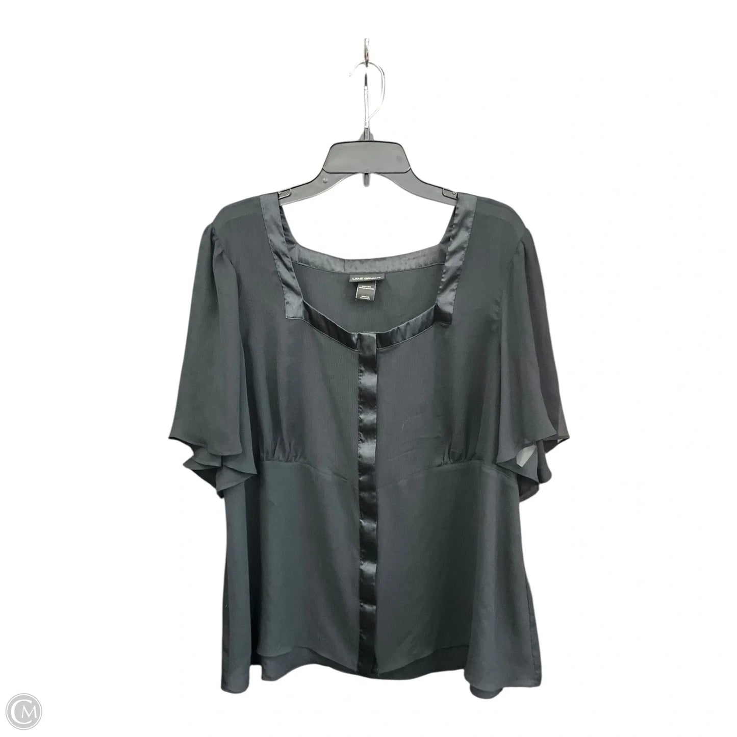 Top Short Sleeve By Lane Bryant In Black, Size: 2x