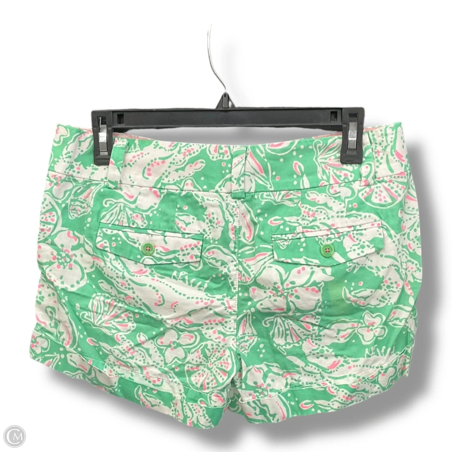 Shorts Designer By Lilly Pulitzer In Green & Pink, Size: 4