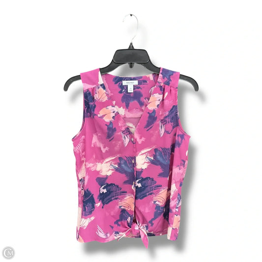 Blouse Sleeveless By Nine West Apparel In Purple, Size: Xs