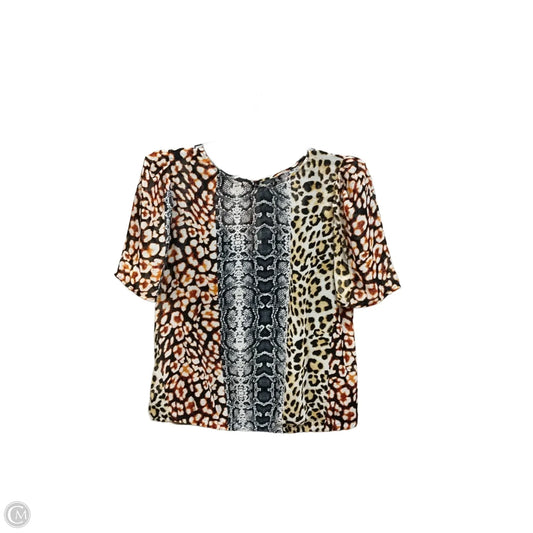Top Short Sleeve By Express In Multi-colored, Size: M