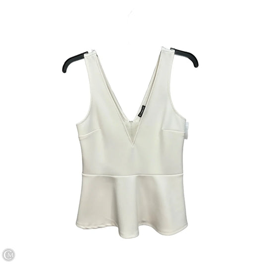 Top Sleeveless By Express In Ivory, Size: M