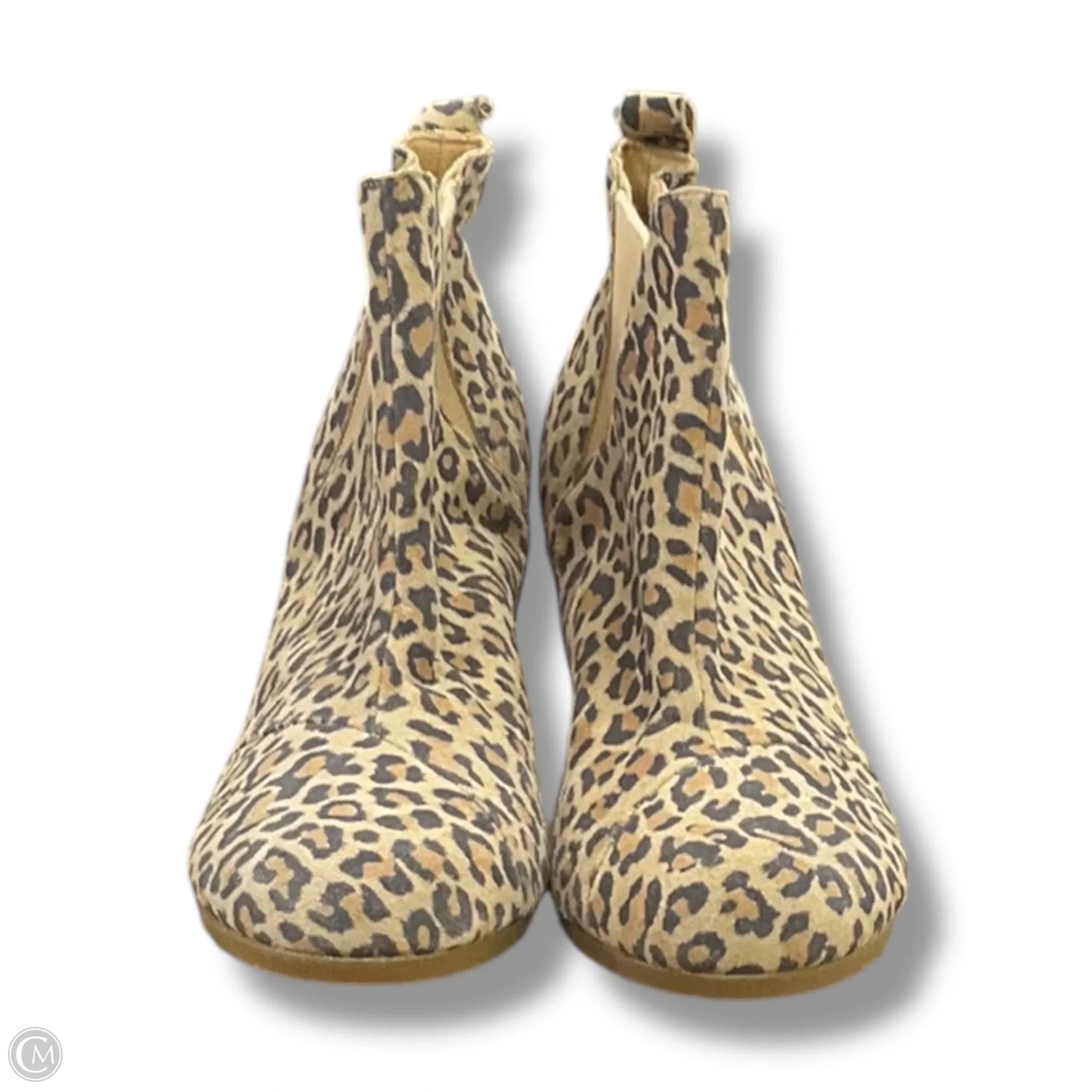 Boots Ankle Heels By Toms In Animal Print, Size: 12