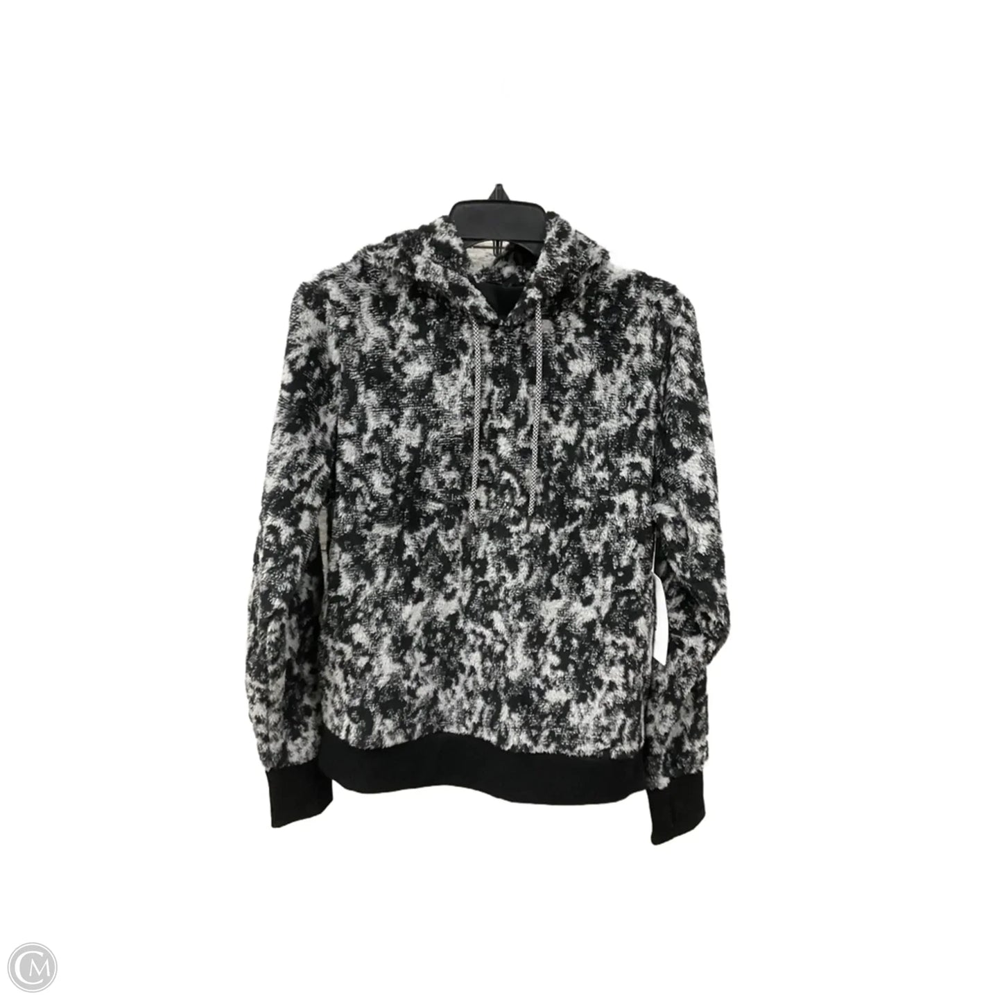 Athletic Sweatshirt Hoodie By Athleta In Black & Grey, Size: S