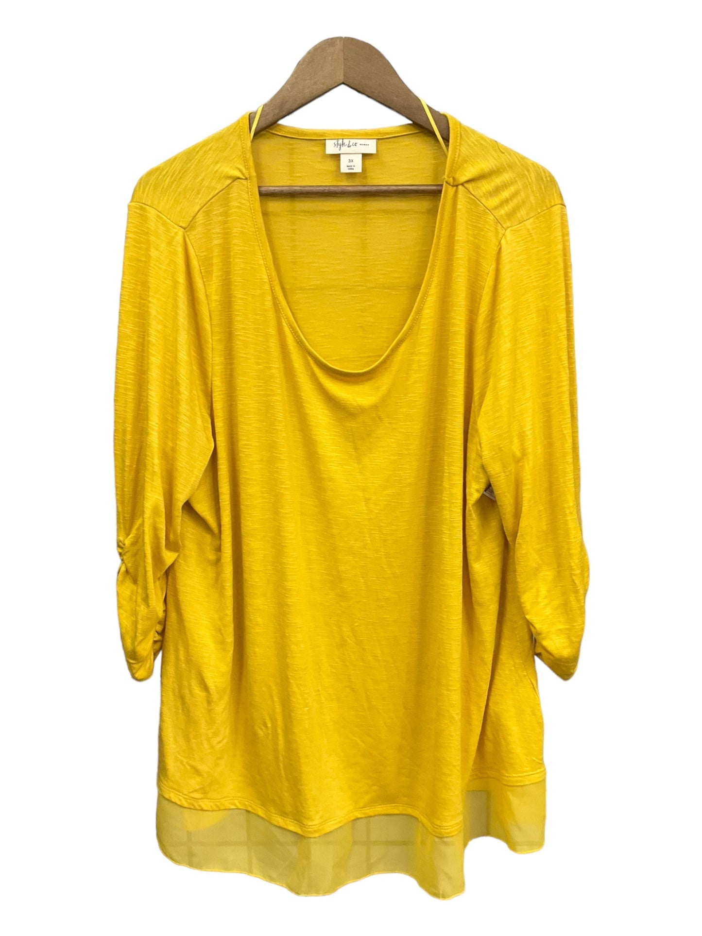 Top Long Sleeve By Style And Company  Size: 3x