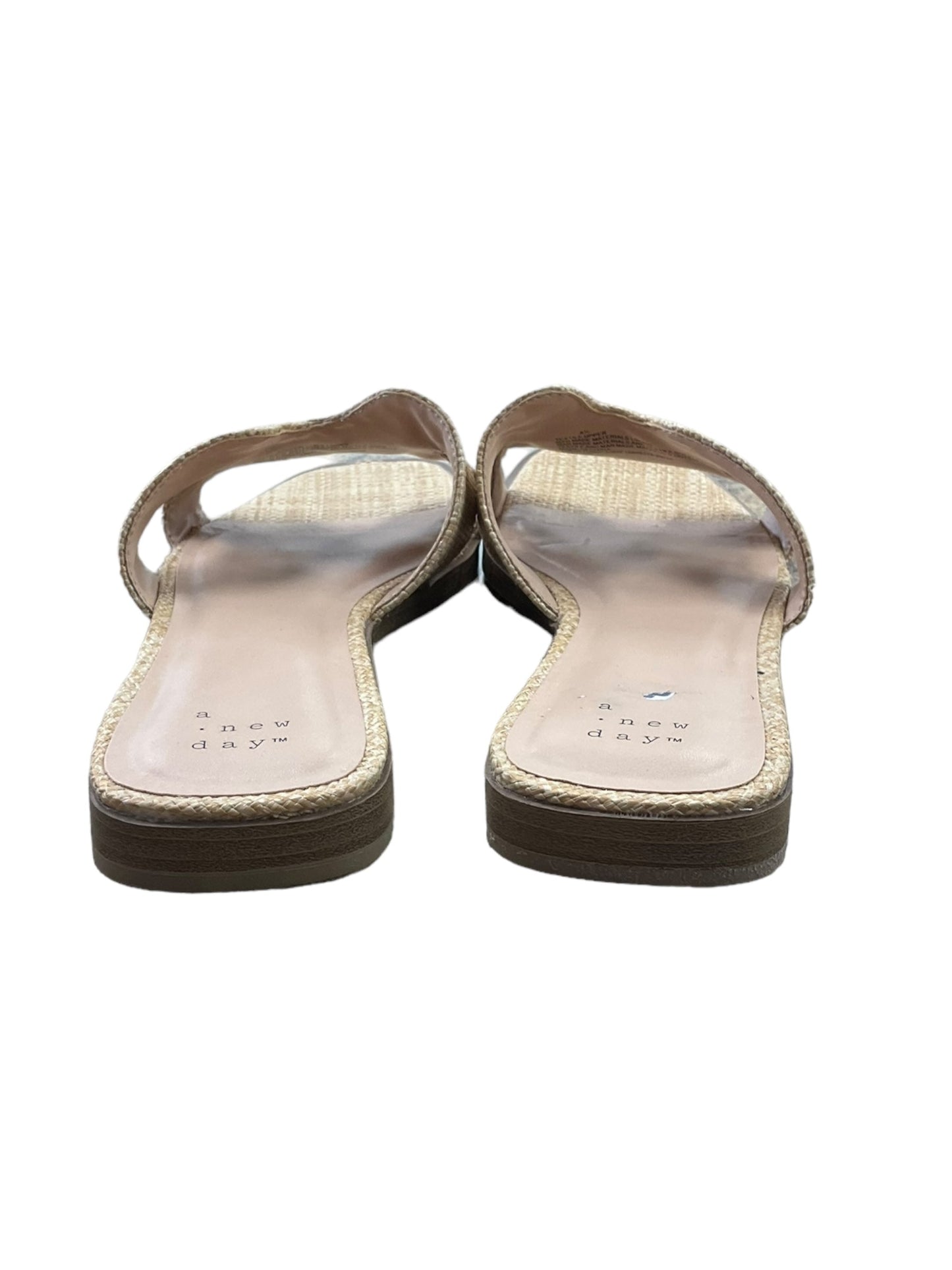 Beige Sandals Flats A New Day, Size 8.5