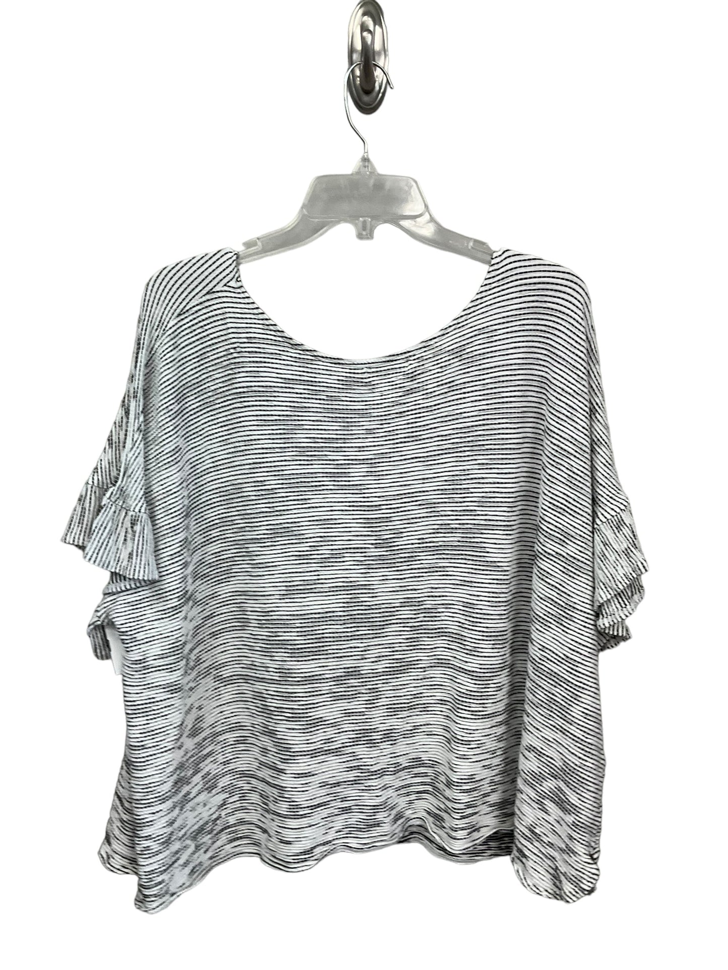 Top Short Sleeve By Max Studio In Striped Pattern, Size: 3x