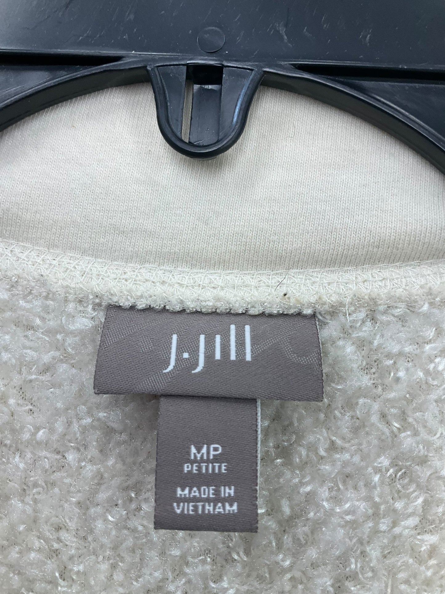 Jacket Faux Fur & Sherpa By J. Jill In Ivory, Size: Petite  M