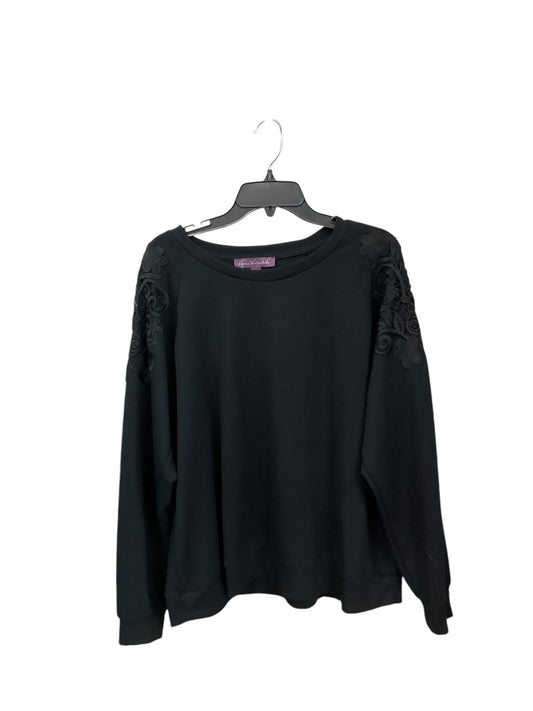 Top Long Sleeve By Gloria Vanderbilt In Black, Size: Xxl