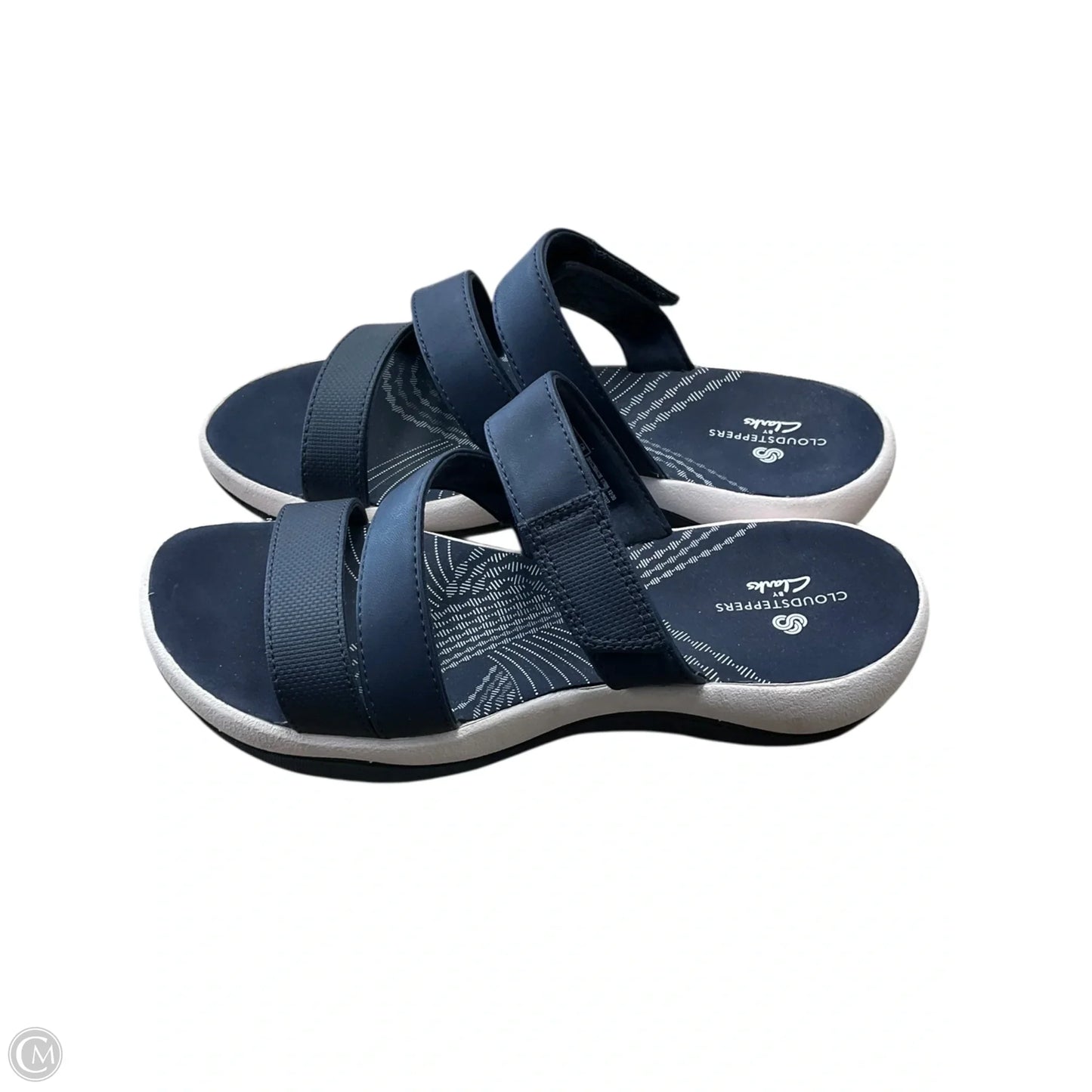Sandals Flats By Clarks In Navy, Size: 6