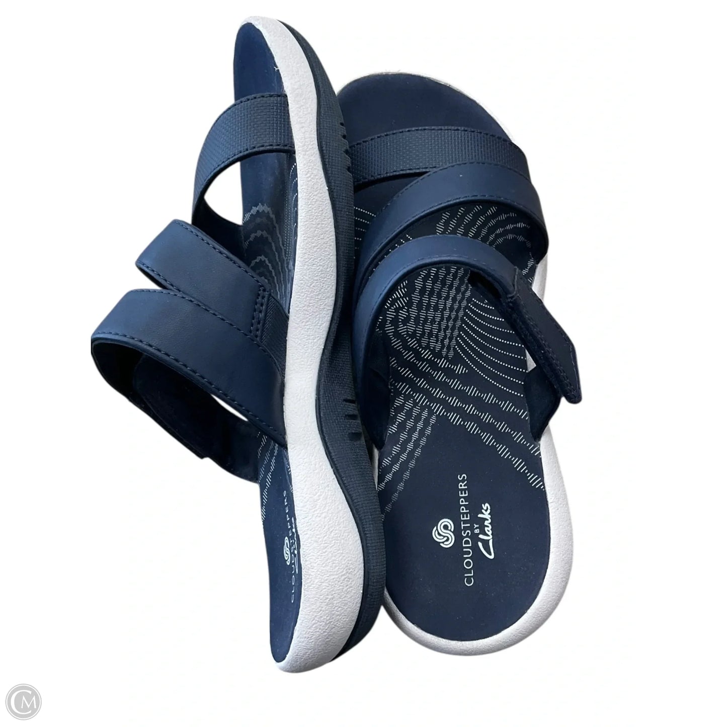 Sandals Flats By Clarks In Navy, Size: 6
