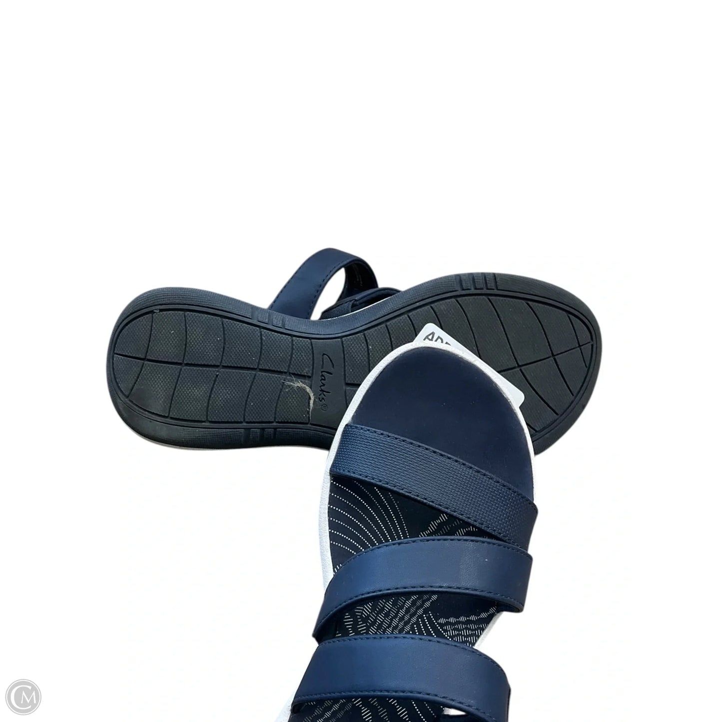 Sandals Flats By Clarks In Navy, Size: 6