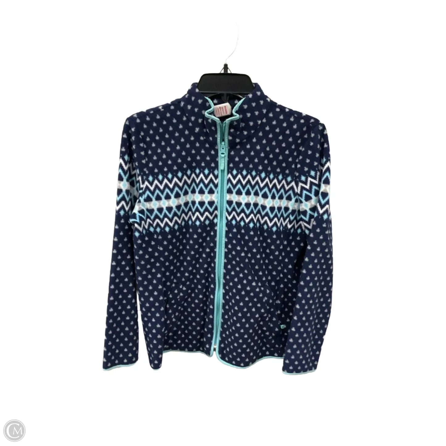 Jacket Fleece By Talbots In Blue, Size: M