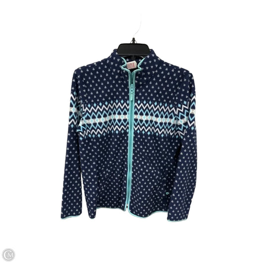 Jacket Fleece By Talbots In Blue, Size: M