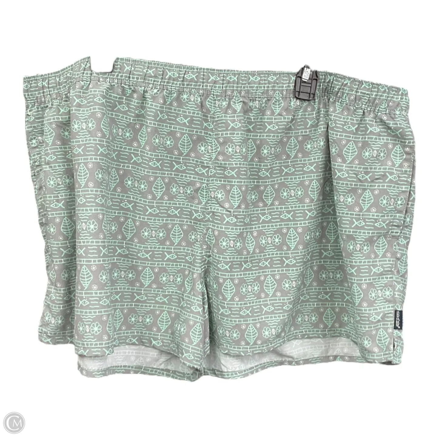 Shorts By Clothes Mentor In Green & Grey, Size: 2x