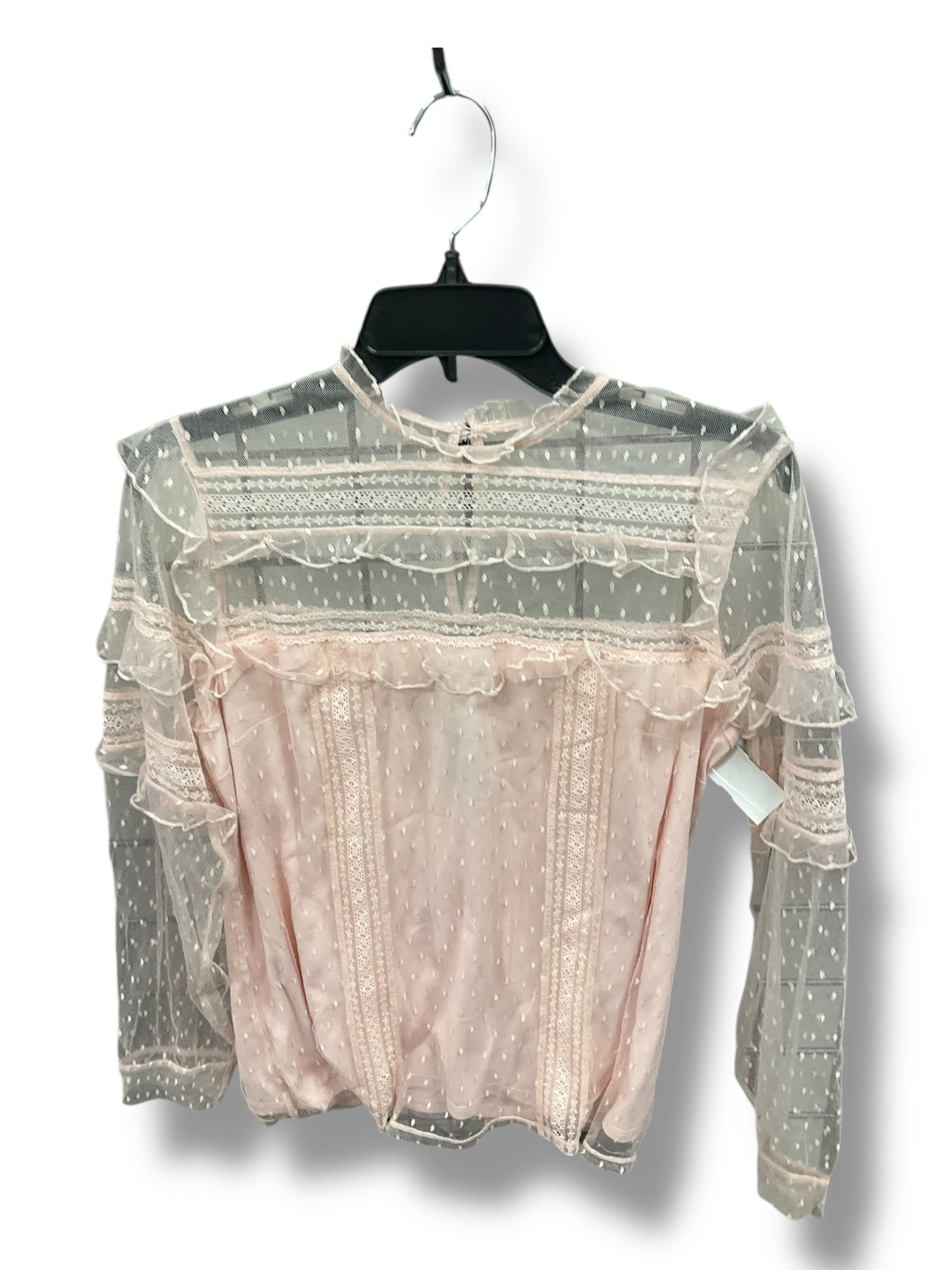Top Long Sleeve By Express In Pink, Size: M
