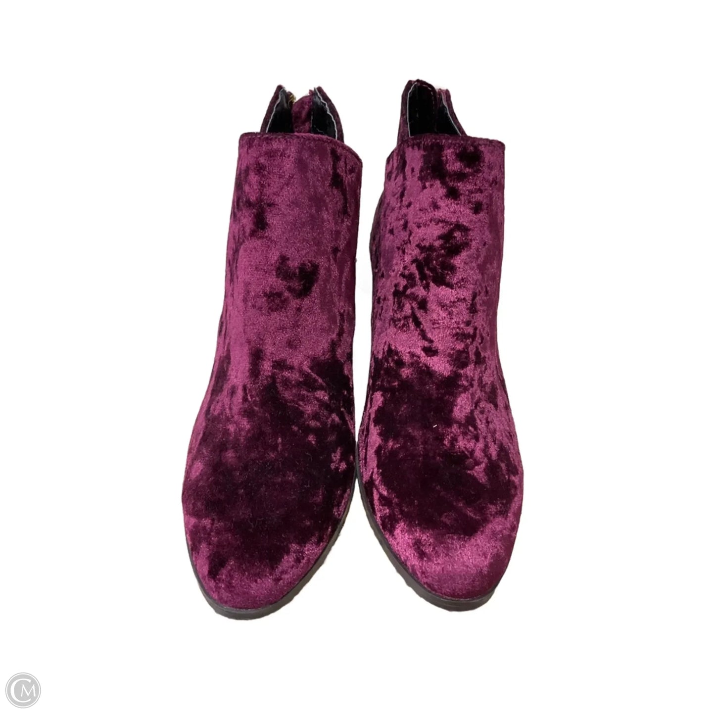 Boots Ankle Heels By Qupid In Maroon, Size: 7