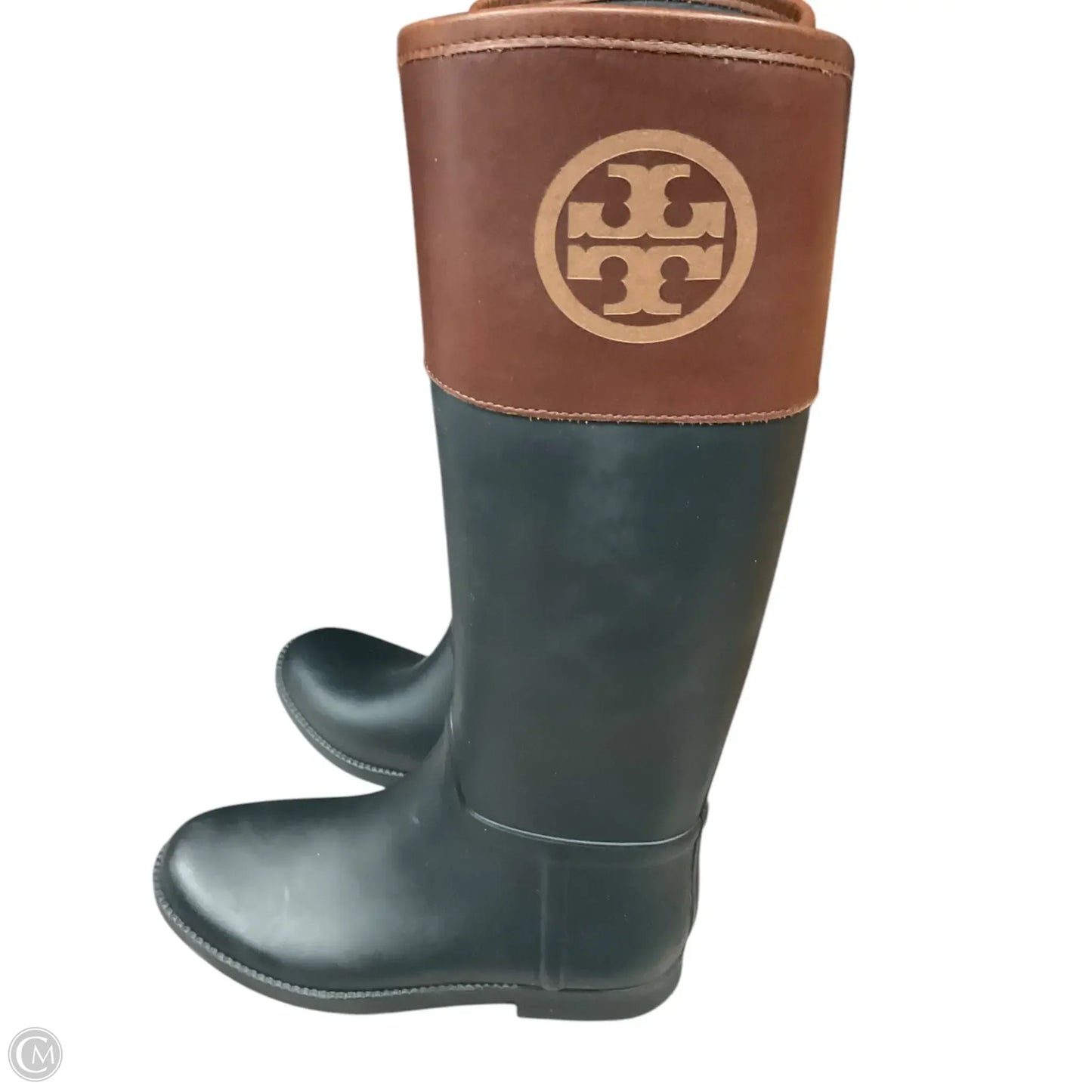 Boots Designer By Tory Burch In Black & Brown, Size: 8