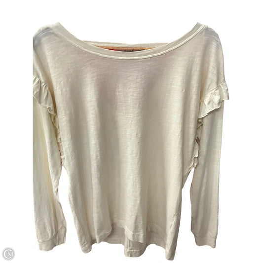 Top Long Sleeve By Pilcro In Cream, Size: Xs