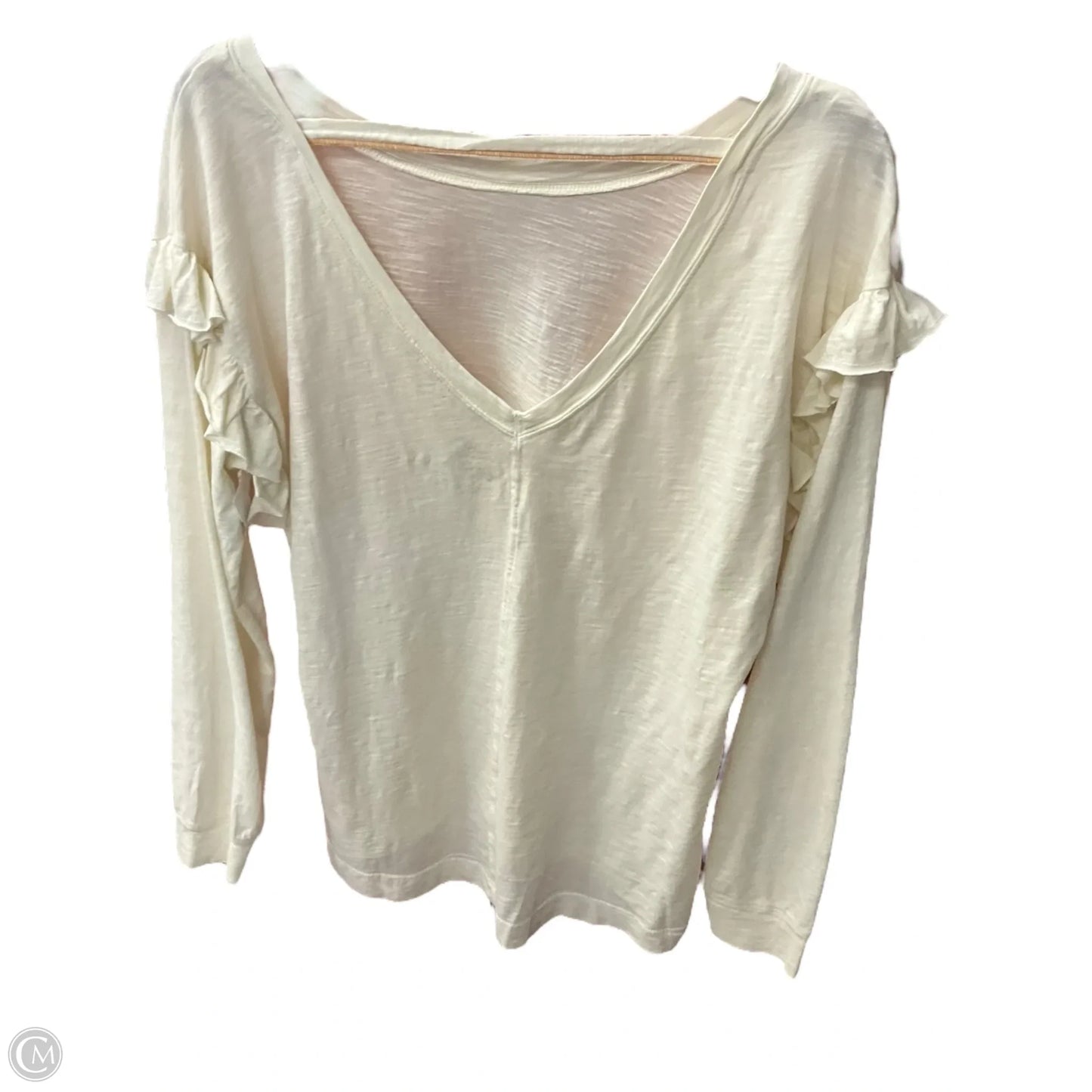 Top Long Sleeve By Pilcro In Cream, Size: Xs